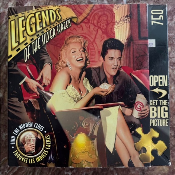 Other - Jigsaw Puzzle LEGENDS Of The Silver Screen Elvis Dean Bogart Monroe Classic 750